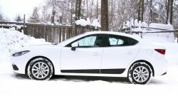 3 399 р. Молдинги RA Mazda 3/Axela BM дорестайлинг седан (2013-2016) (Поверхность глянец под окраску, Неокрашенные)  с доставкой в г. Майкоп. Увеличить фотографию 3