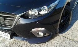 839 р. Реснички на фары M-Techno v2 Mazda 3/Axela BM дорестайлинг седан (2013-2016) (Неокрашенные)  с доставкой в г. Майкоп. Увеличить фотографию 2
