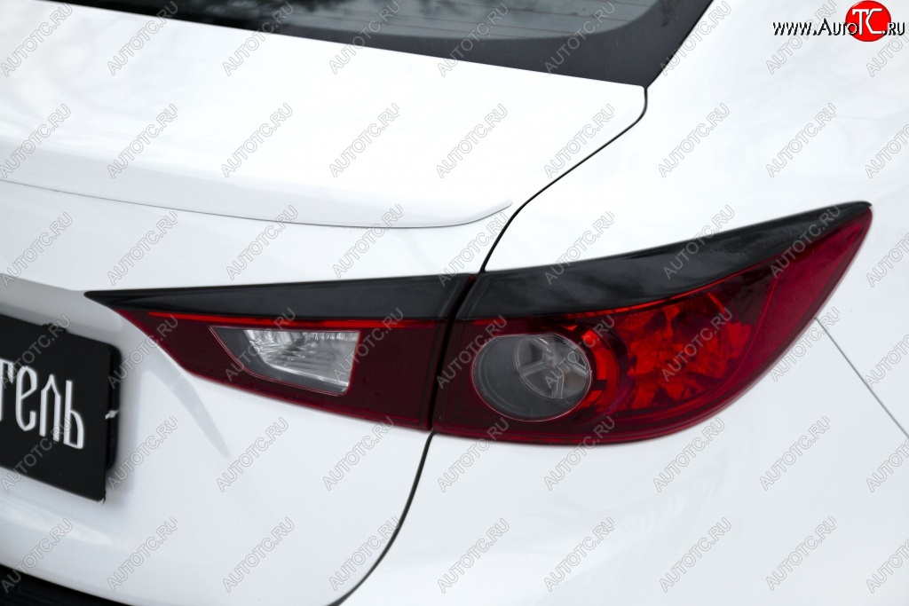889 р. Реснички на фонари RA  Mazda 3/Axela  BM (2013-2016) дорестайлинг седан (Неокрашенные)  с доставкой в г. Майкоп
