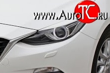 1 149 р. Реснички на фары Sport Mazda 3/Axela BM дорестайлинг седан (2013-2016) (Неокрашенные)  с доставкой в г. Майкоп