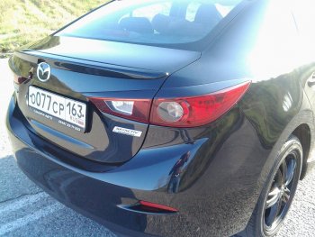 1 069 р. Реснички на фары KURAJ  Mazda 3/Axela  BM (2013-2016) дорестайлинг седан (Неокрашенные)  с доставкой в г. Майкоп. Увеличить фотографию 3