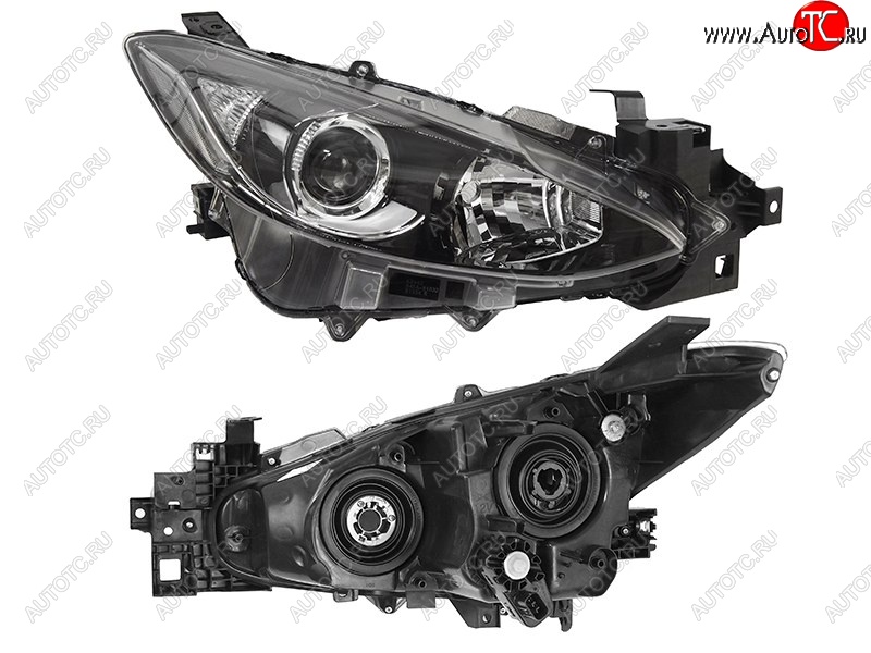 5 999 р. Правая передняя фара SAT (Евросвет) Mazda 3/Axela BM дорестайлинг, хэтчбэк (2013-2016)  с доставкой в г. Майкоп