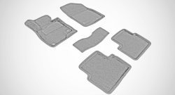 Износостойкие коврики в салон SeiNtex Premium 3D 4 шт. (ворсовые, серые) Mazda 3/Axela  BM (2013-2016) дорестайлинг седан, дорестайлинг, хэтчбэк
