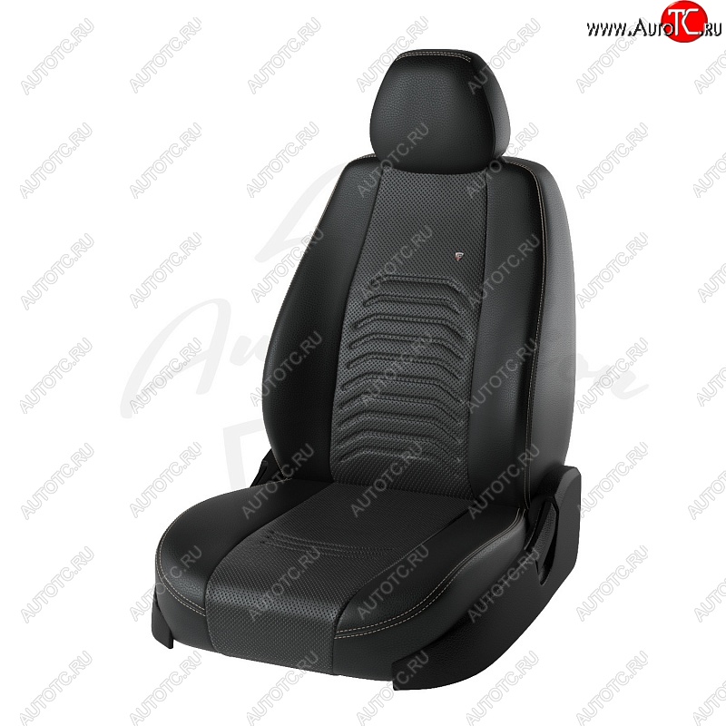 8 249 р. Чехлы для сидений Lord Autofashion Денвер (экокожа) Mazda 3/Axela BM дорестайлинг, хэтчбэк (2013-2016) (Чёрный, вставка чёрная)  с доставкой в г. Майкоп