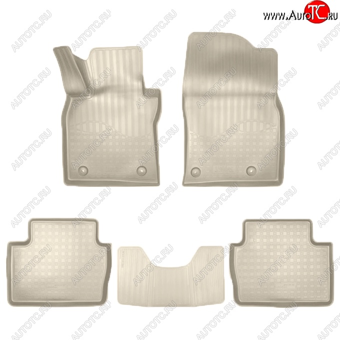 2 979 р. Коврики салонные Noplast (3D)  Mazda 3/Axela  BP (2019-2025) седан, хэтчбэк (Бежевые)  с доставкой в г. Майкоп