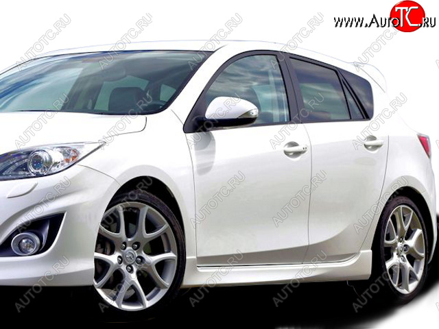 7 899 р. Накладки порогов MPS СТИЛЬ  Mazda 3/Axela  BL (2009-2011) дорестайлинг, хэтчбэк 5 дв. (Неокрашенные)  с доставкой в г. Майкоп