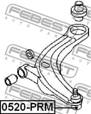 699 р. Шаровая опора Febest (левая/правая) Mazda Premacy (1999-2004)  с доставкой в г. Майкоп. Увеличить фотографию 2