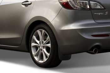4 799 р. Брызговики Frosch (optimum, в коробке) Mazda 3/Axela BL дорестайлинг седан (2009-2011) (Задние)  с доставкой в г. Майкоп. Увеличить фотографию 2