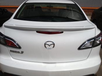 3 899 р. Лип спойлер MV-Tuning Mazda 3/Axela BL дорестайлинг седан (2009-2011) (Неокрашенный)  с доставкой в г. Майкоп. Увеличить фотографию 3