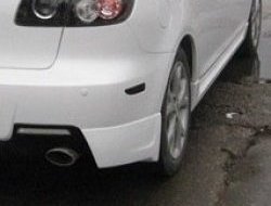 3 199 р. Клыки на задний бампер Style Mazda 3/Axela BK дорестайлинг, хэтчбэк (2003-2006) (Неокрашенная)  с доставкой в г. Майкоп. Увеличить фотографию 3