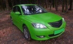 3 189 р. Решётка радиатора Style v3 (планка в середине)  Mazda 3/Axela  BK (2006-2009) рестайлинг, хэтчбэк (Неокрашенная)  с доставкой в г. Майкоп. Увеличить фотографию 5