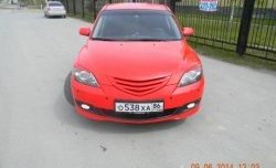 689 р. Реснички на фары Лодочки  Mazda 3/Axela  BK (2003-2009) дорестайлинг, хэтчбэк, рестайлинг, хэтчбэк (Неокрашенные)  с доставкой в г. Майкоп. Увеличить фотографию 5