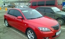 3 189 р. Решётка радиатора Style v1 (две полоски)  Mazda 3/Axela  BK (2006-2009) рестайлинг, хэтчбэк (Неокрашенная)  с доставкой в г. Майкоп. Увеличить фотографию 4