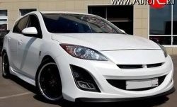 11 399 р. Передний бампер AutoEXE Mazda 3/Axela BL дорестайлинг, хэтчбэк 5 дв. (2009-2011) (Без сетки, Неокрашенный)  с доставкой в г. Майкоп. Увеличить фотографию 2