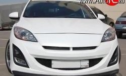 11 399 р. Передний бампер AutoEXE Mazda 3/Axela BL дорестайлинг, хэтчбэк 5 дв. (2009-2011) (Без сетки, Неокрашенный)  с доставкой в г. Майкоп. Увеличить фотографию 3