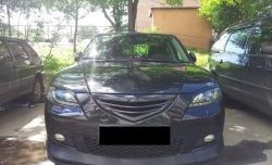 3 189 р. Решётка радиатора Style (двойная полоска)  Mazda 3/Axela  BK (2006-2009) рестайлинг седан (Неокрашенная)  с доставкой в г. Майкоп. Увеличить фотографию 3