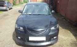 3 189 р. Решётка радиатора Style (двойная полоска)  Mazda 3/Axela  BK (2006-2009) рестайлинг седан (Неокрашенная)  с доставкой в г. Майкоп. Увеличить фотографию 6