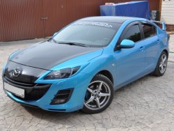 1 049 р. Реснички на фары LENZDESIGN Mazda 3/Axela BL дорестайлинг седан (2009-2011) (Неокрашенные)  с доставкой в г. Майкоп. Увеличить фотографию 2