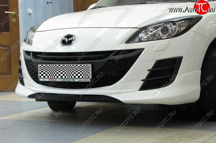 1 049 р. Реснички на фары LENZDESIGN Mazda 3/Axela BL дорестайлинг седан (2009-2011) (Неокрашенные)  с доставкой в г. Майкоп