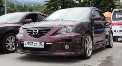 689 р. Реснички на фары Style (длинные)  Mazda 3/Axela  BK (2003-2009) дорестайлинг седан, рестайлинг седан (Неокрашенные)  с доставкой в г. Майкоп. Увеличить фотографию 3