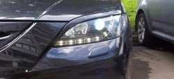 Реснички на фары Style (длинные) Mazda 3/Axela  BK (2003-2009) дорестайлинг седан, рестайлинг седан
