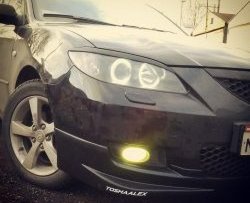 689 р. Реснички на фары Style (короткие)  Mazda 3/Axela  BK (2003-2009) дорестайлинг седан, рестайлинг седан (Неокрашенные)  с доставкой в г. Майкоп. Увеличить фотографию 2
