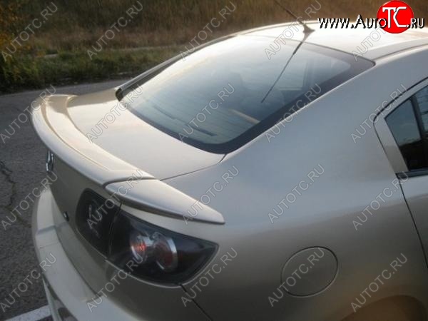 4 799 р. Спойлер Style v3 (три части) Mazda 3/Axela BK дорестайлинг седан (2003-2006) (Неокрашенный)  с доставкой в г. Майкоп