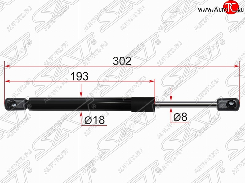 499 р. Газовый упор крышки багажника SAT  Mazda 3/Axela  BL (2009-2013) дорестайлинг седан, рестайлинг седан  с доставкой в г. Майкоп