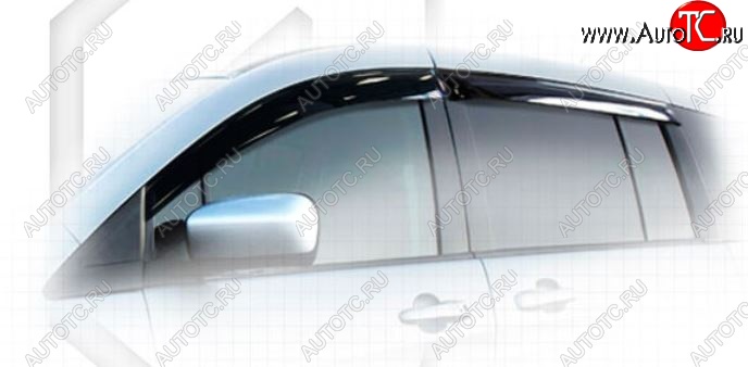 2 299 р. Дефлектора окон CA-Plastiс Mazda 5 (2010-2015) (Classic полупрозрачный, Без хром.молдинга)  с доставкой в г. Майкоп