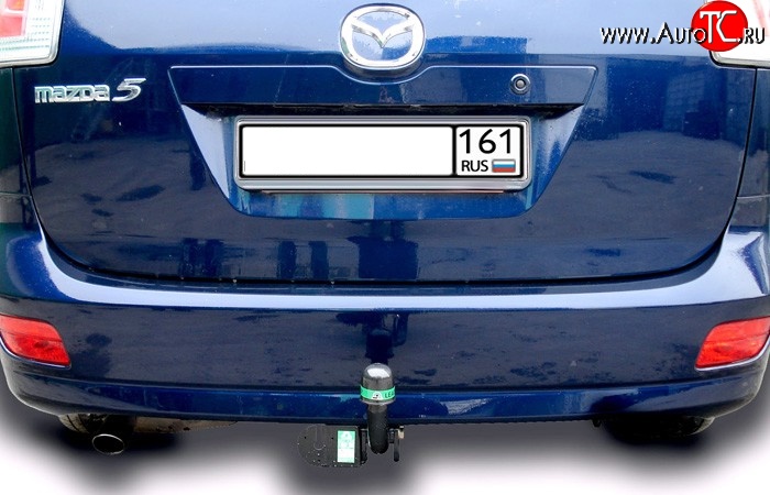 6 999 р. Фаркоп Лидер Плюс Mazda 5 (2005-2010) (Без электропакета)  с доставкой в г. Майкоп