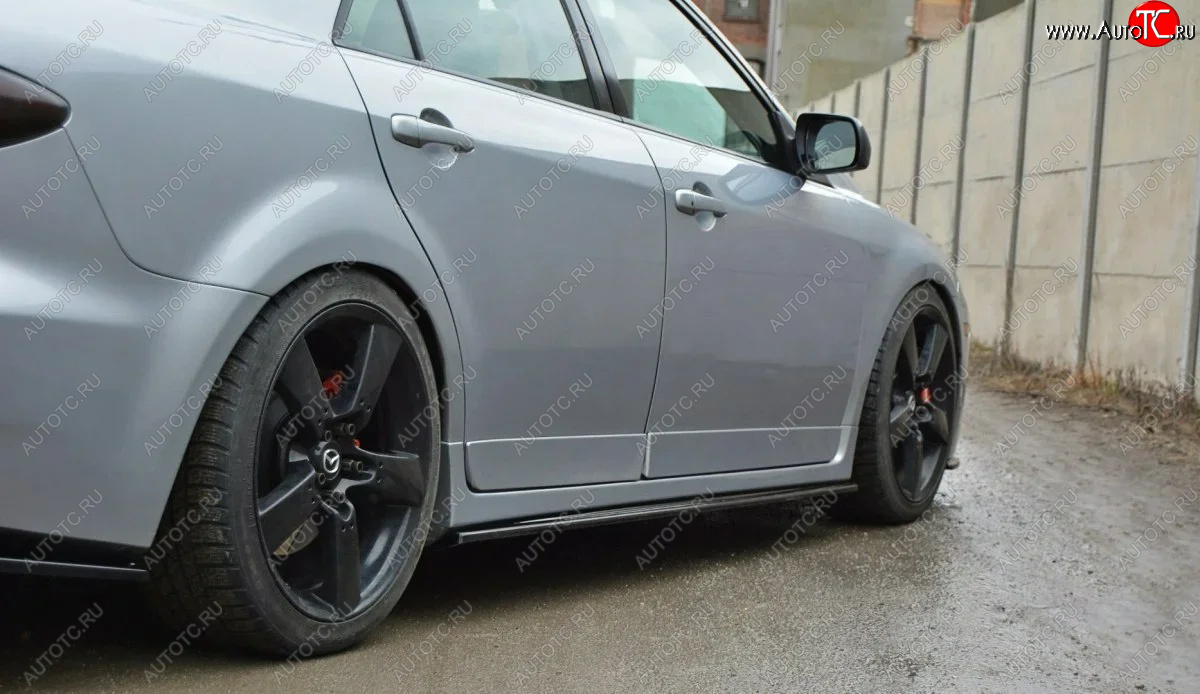 5 249 р. Пороги KURAJ Mazda 6 GG седан дорестайлинг (2002-2005) (Неокрашенные)  с доставкой в г. Майкоп