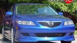 6 549 р. Накладка Razzi на передний бампер Mazda 6 GG лифтбэк дорестайлинг (2002-2005) (Неокрашенная)  с доставкой в г. Майкоп. Увеличить фотографию 2