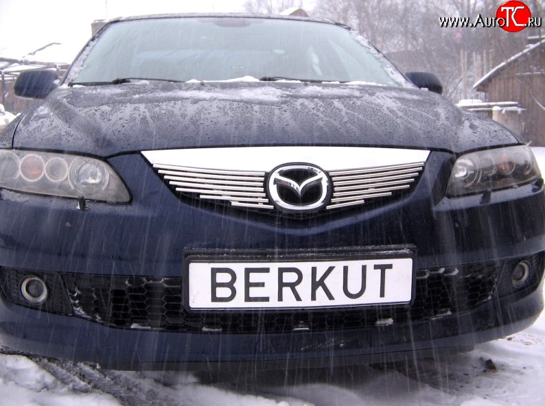 4 999 р. Декоративная вставка решетки радиатора Berkut Mazda 6 GG седан дорестайлинг (2002-2005)  с доставкой в г. Майкоп