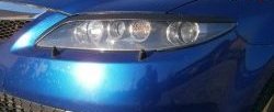 1 339 р. Реснички на фары Sport v2 Mazda 6 GG седан дорестайлинг (2002-2005) (Неокрашенные)  с доставкой в г. Майкоп. Увеличить фотографию 2