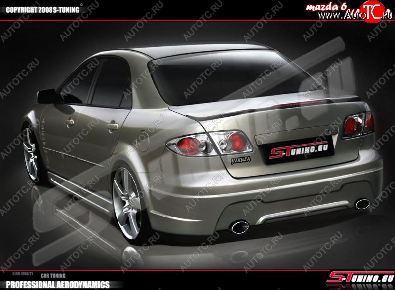 25 899 р. Задний бампер Yakudza Mazda 6 GG седан дорестайлинг (2002-2005)  с доставкой в г. Майкоп