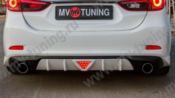 2 499 р. Стоп сигнал LED F1  Mazda 6  GJ (2012-2018) дорестайлинг седан, 1-ый рестайлинг седан (Чёрный)  с доставкой в г. Майкоп. Увеличить фотографию 2