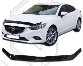 Дефлектор капота CA-Plastic Mazda 6 GJ 1-ый рестайлинг седан (2015-2018)