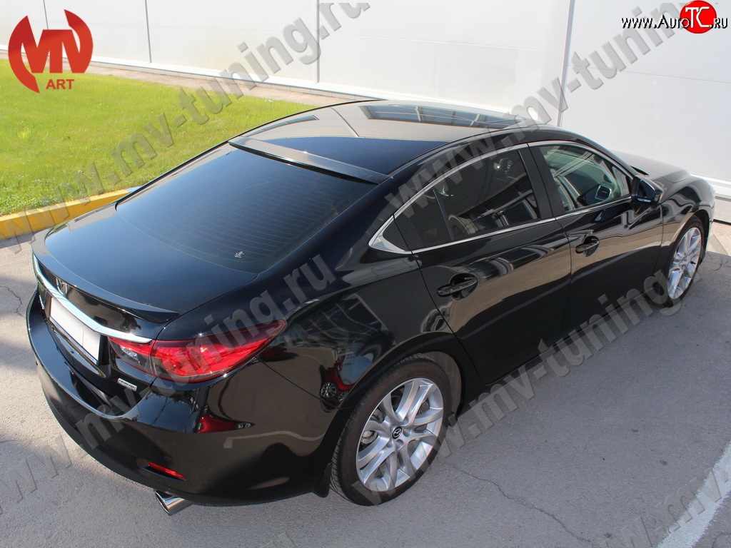 4 299 р. Козырёк на заднее стекло Sport Mazda 6 GJ 1-ый рестайлинг седан (2015-2018) (Неокрашенный)  с доставкой в г. Майкоп