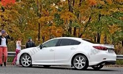 5 499 р. Накладки на задний бампер SkyActivSport  Mazda 6  GJ (2012-2015) дорестайлинг седан (Неокрашенная)  с доставкой в г. Майкоп. Увеличить фотографию 2