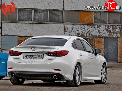 5 499 р. Накладки на задний бампер SkyActivSport  Mazda 6  GJ (2012-2015) дорестайлинг седан (Неокрашенная)  с доставкой в г. Майкоп
