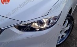 1 299 р. Реснички на фары Sport V2 Mazda 6 GJ дорестайлинг седан (2012-2015) (Неокрашенные)  с доставкой в г. Майкоп. Увеличить фотографию 3