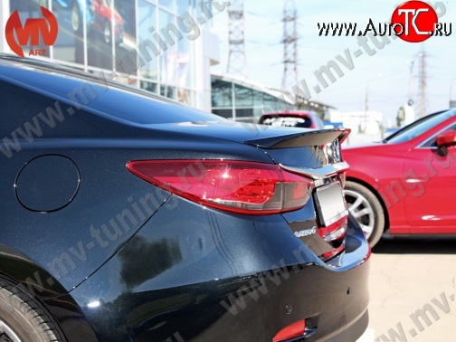 5 199 р. Лип спойлер Boomer Design Mazda 6 GJ 1-ый рестайлинг седан (2015-2018) (Неокрашенный)  с доставкой в г. Майкоп