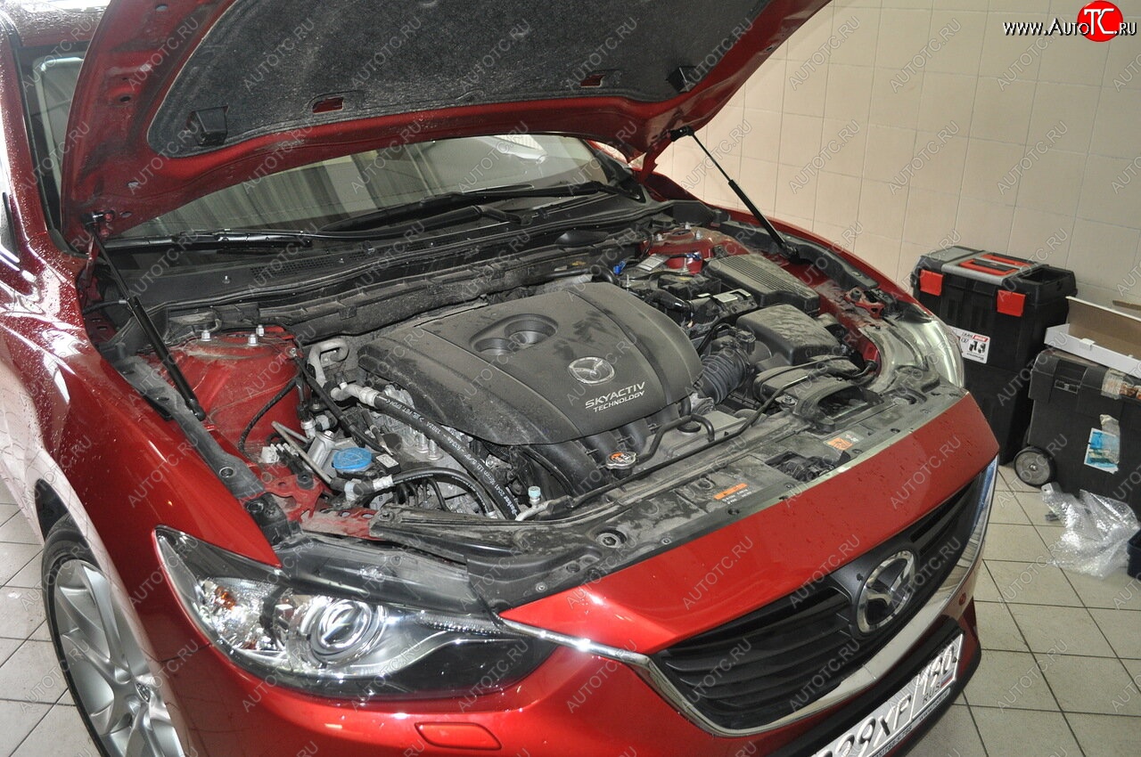 2 099 р. Упоры капота Russtal Mazda 6 GJ дорестайлинг седан (2012-2015)  с доставкой в г. Майкоп