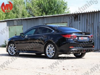 12 699 р. Диффузор заднего бампера Sport v2  Mazda 6  GJ (2012-2018) дорестайлинг седан, 1-ый рестайлинг седан (Неокрашенный)  с доставкой в г. Майкоп. Увеличить фотографию 3
