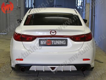 12 699 р. Диффузор заднего бампера Sport v2  Mazda 6  GJ (2012-2018) дорестайлинг седан, 1-ый рестайлинг седан (Неокрашенный)  с доставкой в г. Майкоп. Увеличить фотографию 5