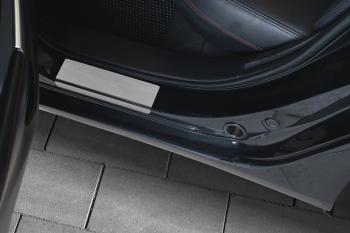 1 799 р. Накладки порожков салона Russtal Mazda 6 GJ дорестайлинг седан (2012-2015) (нержавейка зеркальная)  с доставкой в г. Майкоп. Увеличить фотографию 3