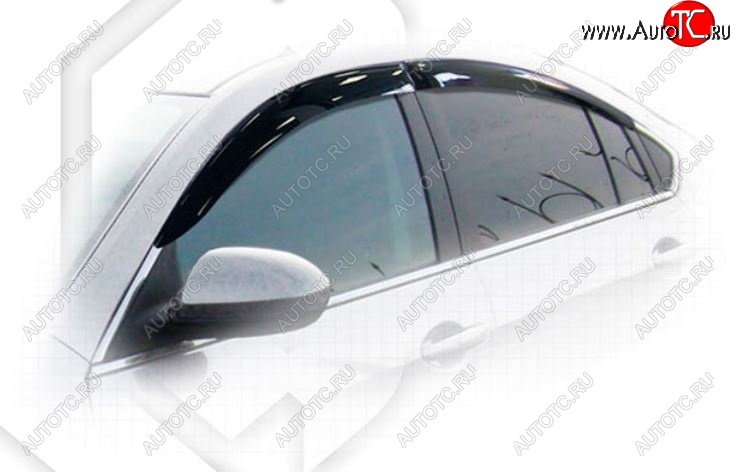 2 079 р. Дефлектора окон CA-Plastiс  Mazda 6  GH (2007-2010) дорестайлинг седан (Classic полупрозрачный, Без хром.молдинга)  с доставкой в г. Майкоп