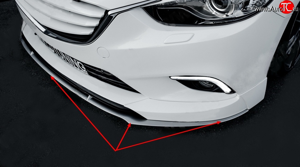9 449 р. Сплиттер на передний бампер SkyAcyivSport Mazda 6 GJ дорестайлинг седан (2012-2015) (Неокрашенная)  с доставкой в г. Майкоп