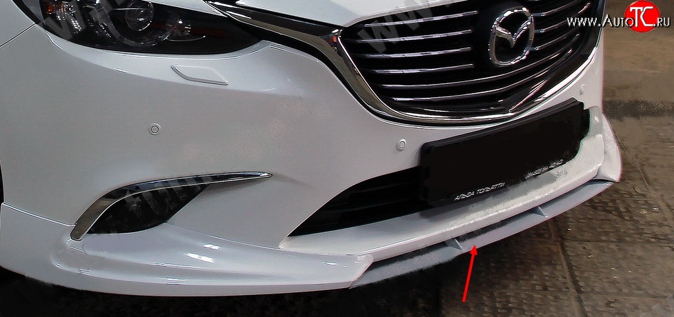 4 199 р. Спойлер переднего бампера SkyActivSport Mazda 6 GJ 1-ый рестайлинг седан (2015-2018) (Неокрашенная)  с доставкой в г. Майкоп