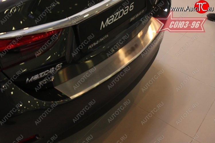 791 р. Накладка на задний бампер Souz-96 v1 Mazda 6 GJ 1-ый рестайлинг седан (2015-2018)  с доставкой в г. Майкоп